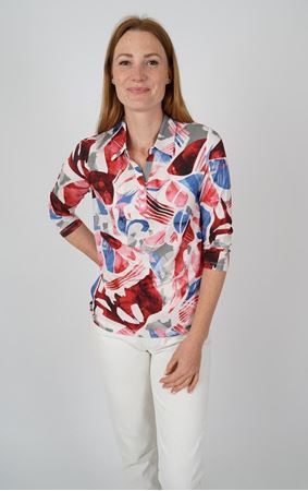 Bild von Dehnbares Damen 3/4 Arm Poloshirt